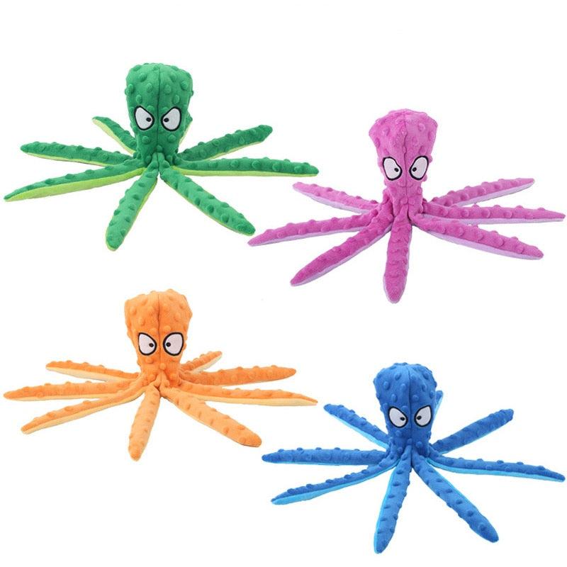 8 Legs Octopus Soft Stuffed Plush Dog Toys Outdoor Play Interactive Squeaky Dogs Toy Sounder Sounding Paper Chew Tooth toy - Image #2